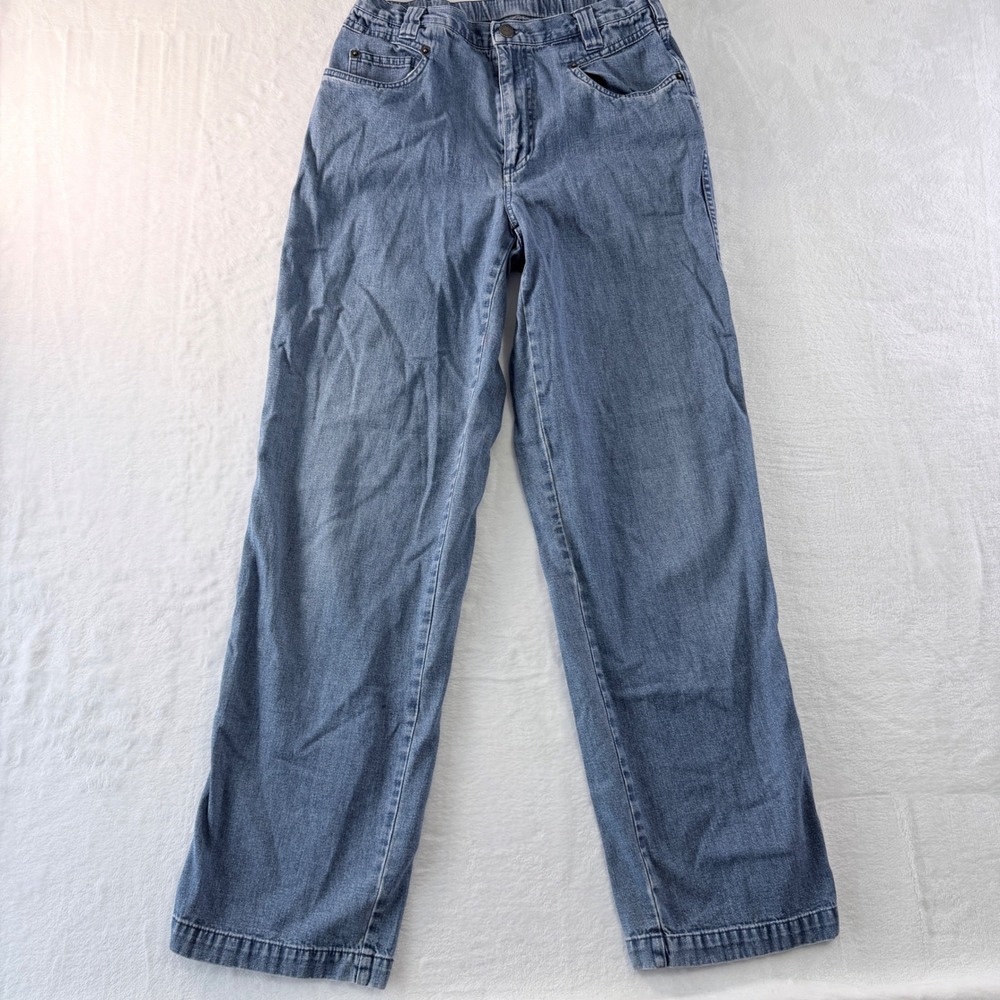 Orvis Womens Straight Leg Jeans Blue‎ Denim High Rise 29x28 Measured No Size Tag